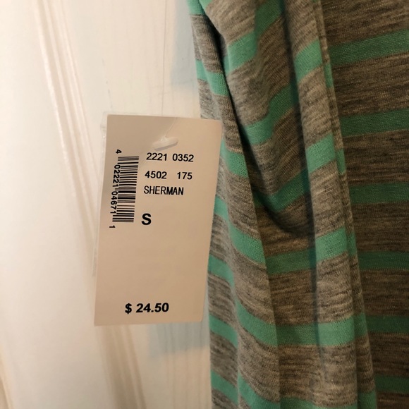 Mint and Grey Striped Tank - Picture 3 of 3